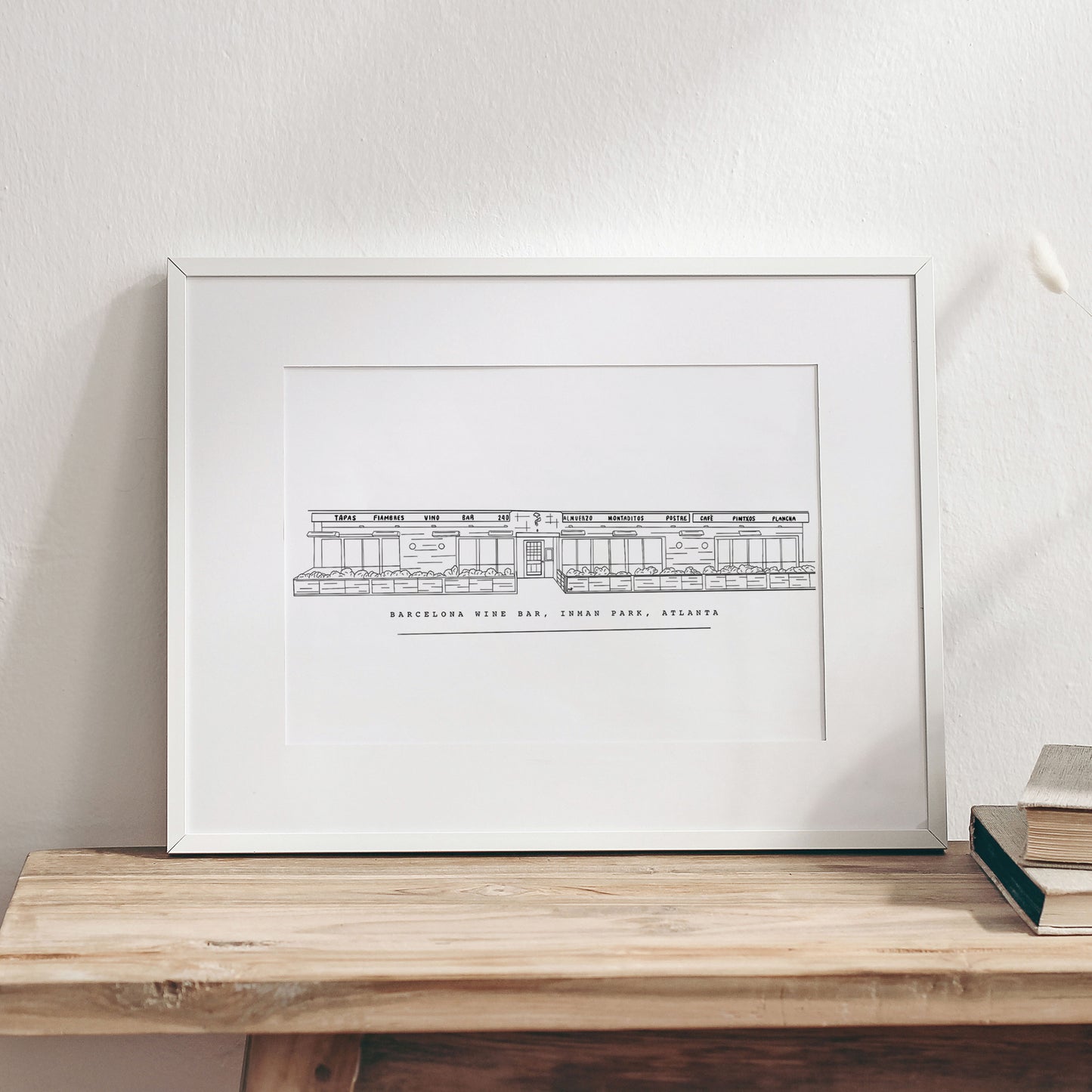 Barcelona-Wine-Bar-Atlanta-Restaurant-Line-Illustration