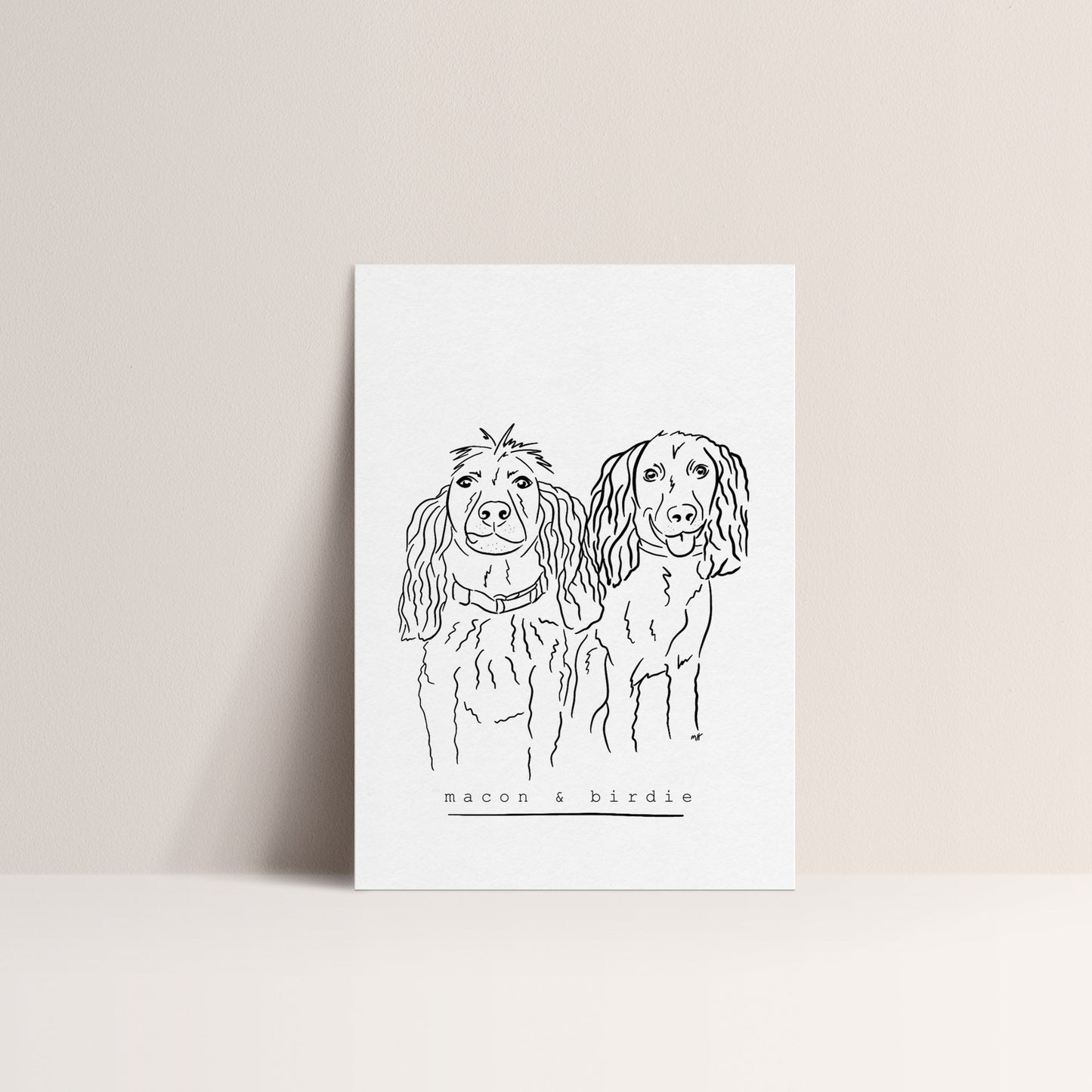 Custom-Dog-Line-Portrait-Multiple-Pets