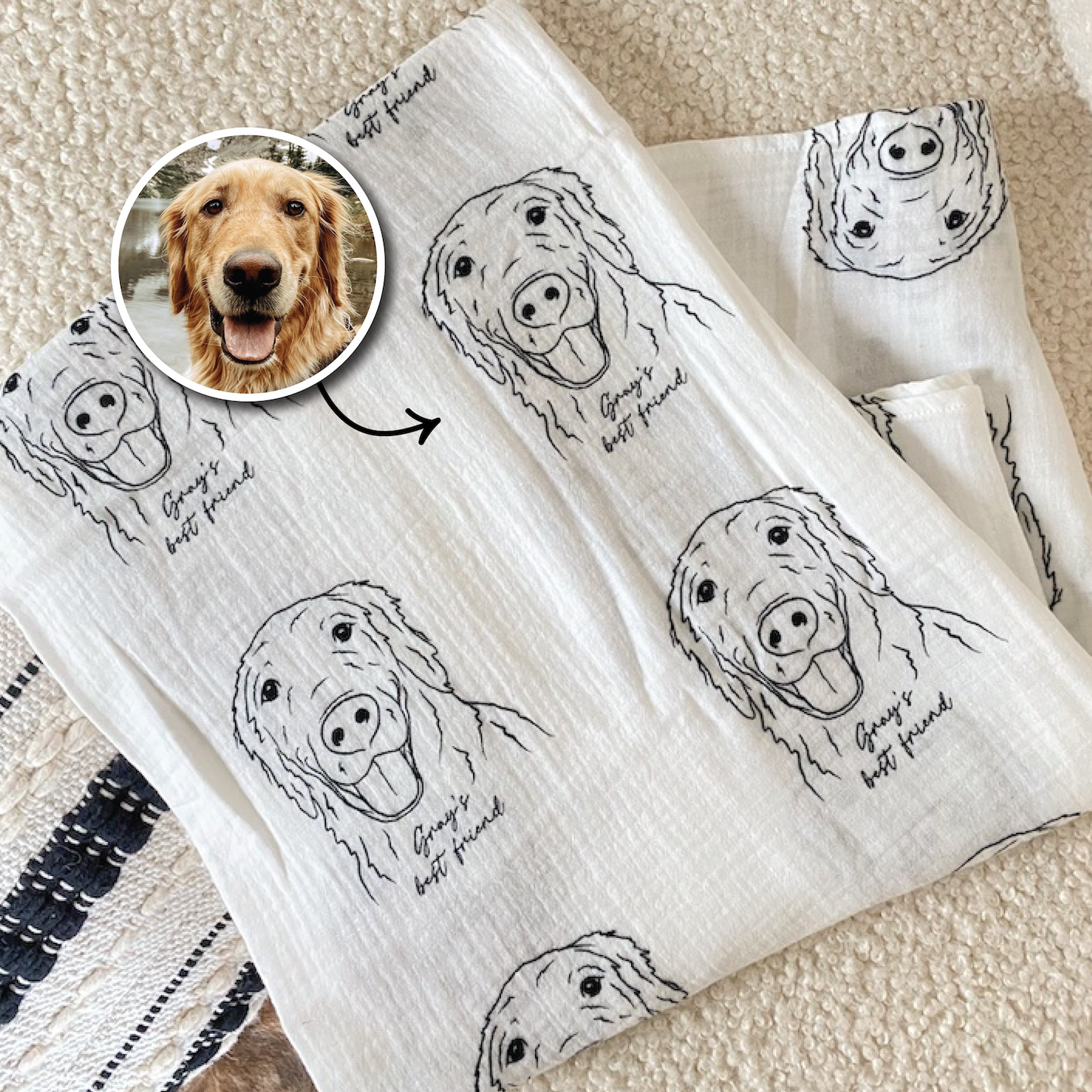 Custom_Baby_Swaddle_Dog_Portraits_Minimalist-Line-Only