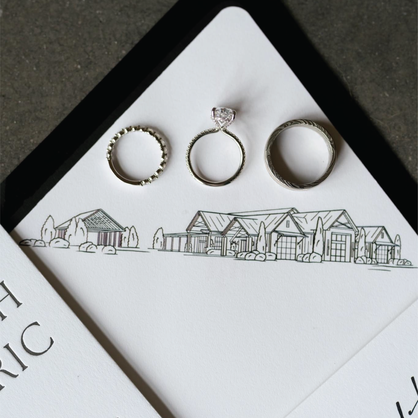 The Oakley Wedding Venue Line Art Print | Physical Version