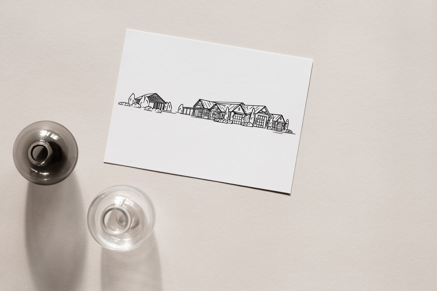 The Oakley Wedding Venue Line Art Print | Physical Version