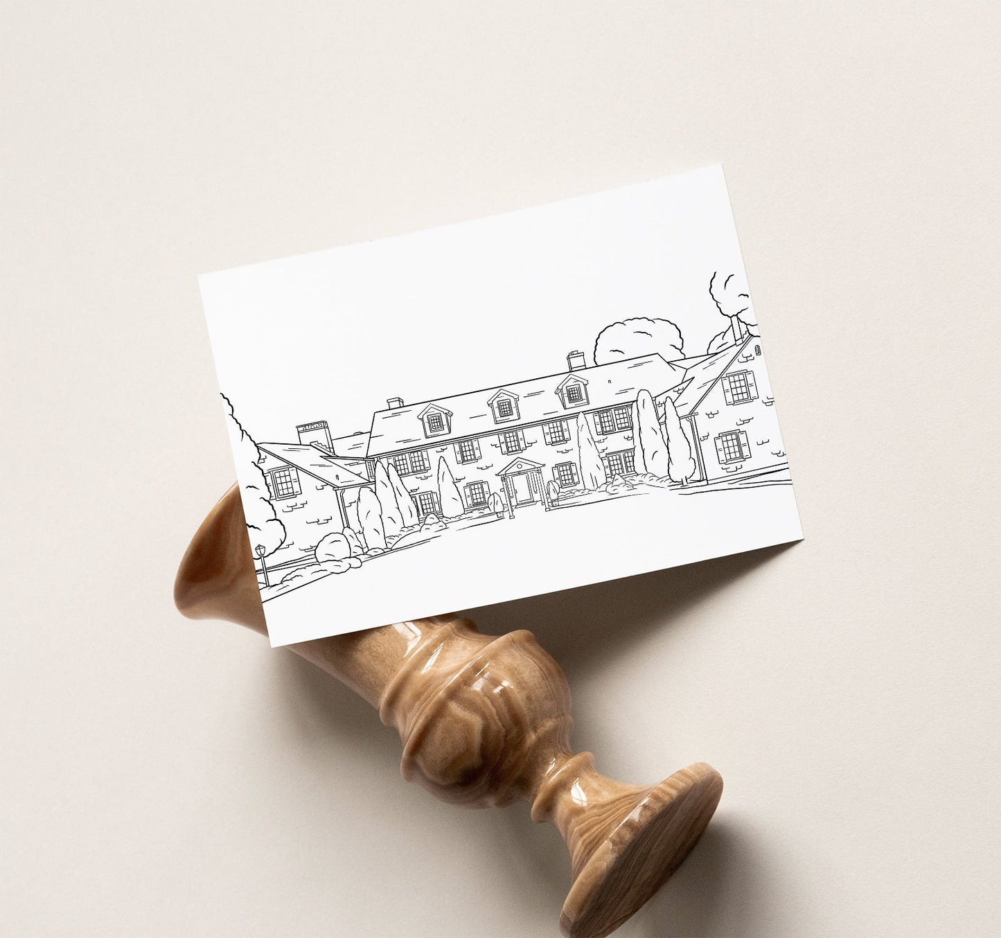 The Royalton Mansion Wedding Venue Line Art Print | DIGITAL FILE