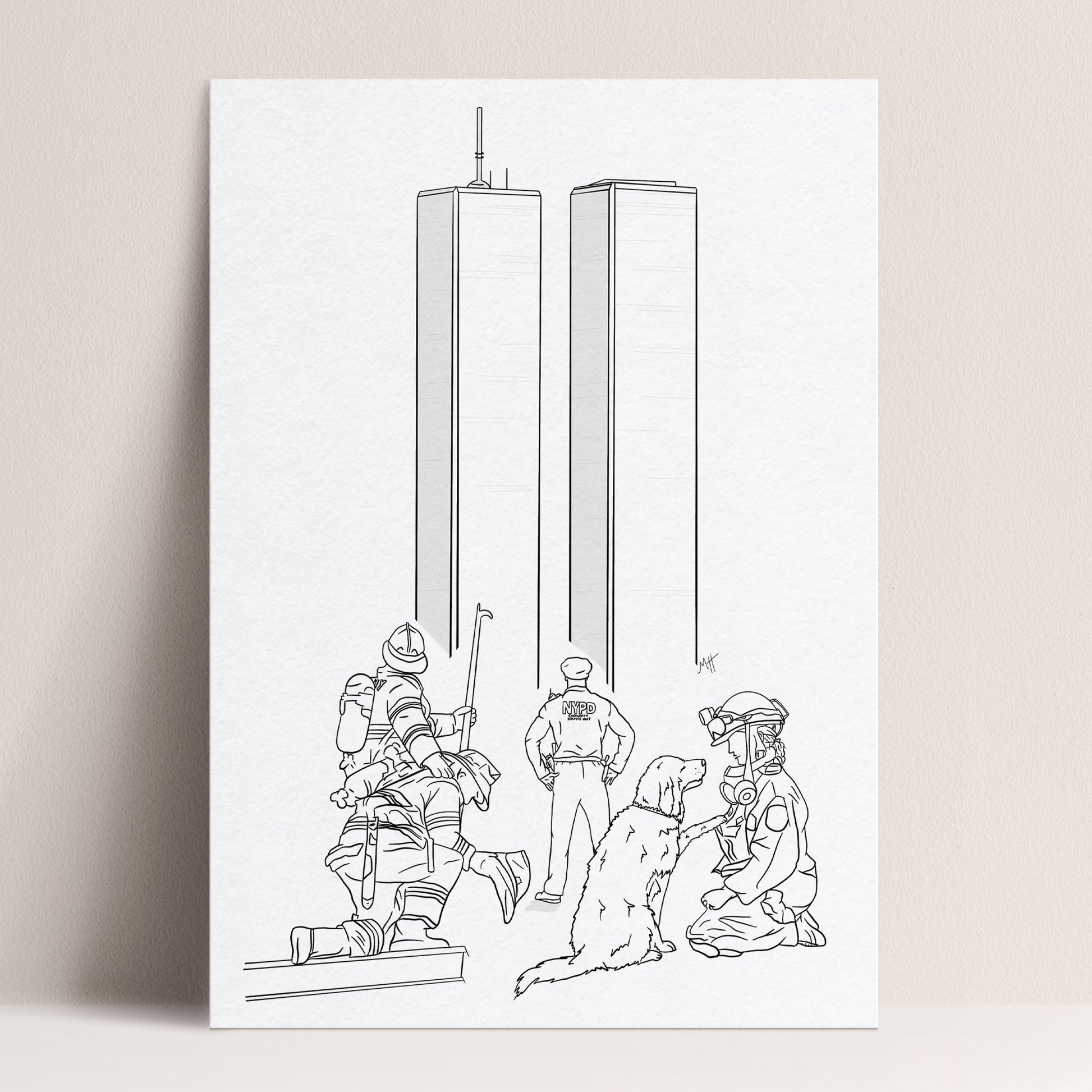 9.11-NYC-Memorial-Line-Art-Print