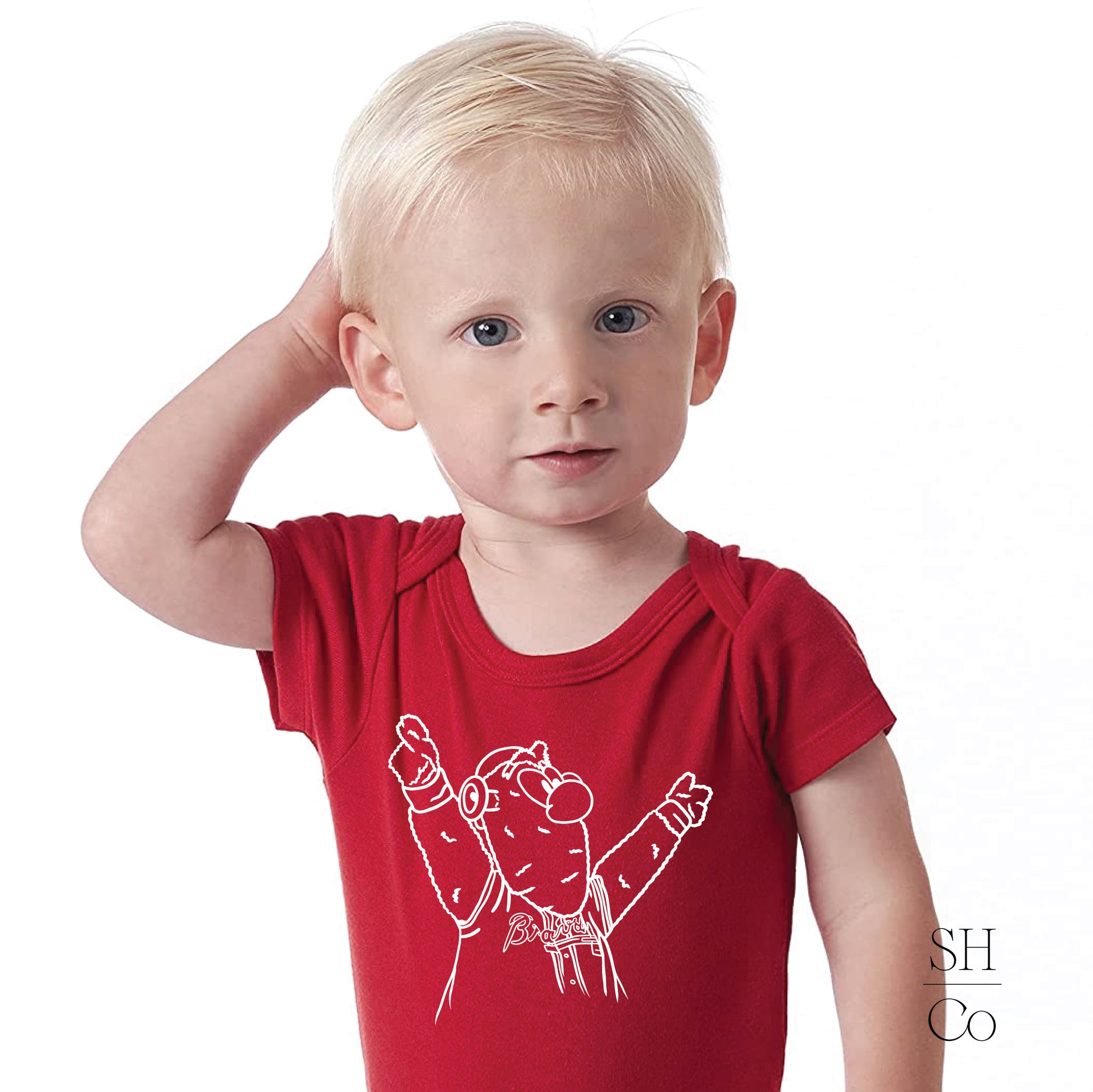 Blooper-Braves-Red-Baby-Onesie