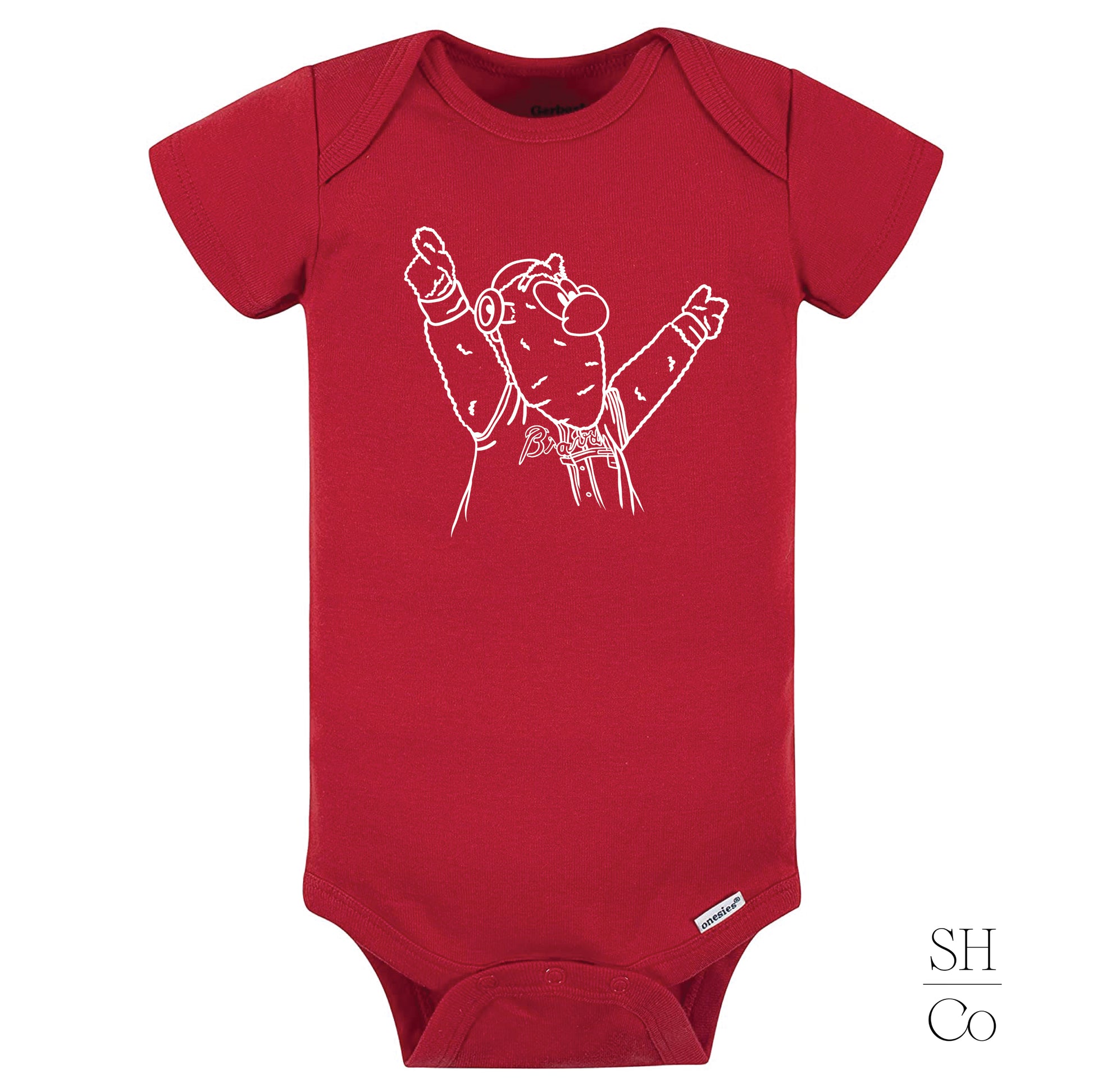 Blooper-Braves-Red-Infant-Onesie