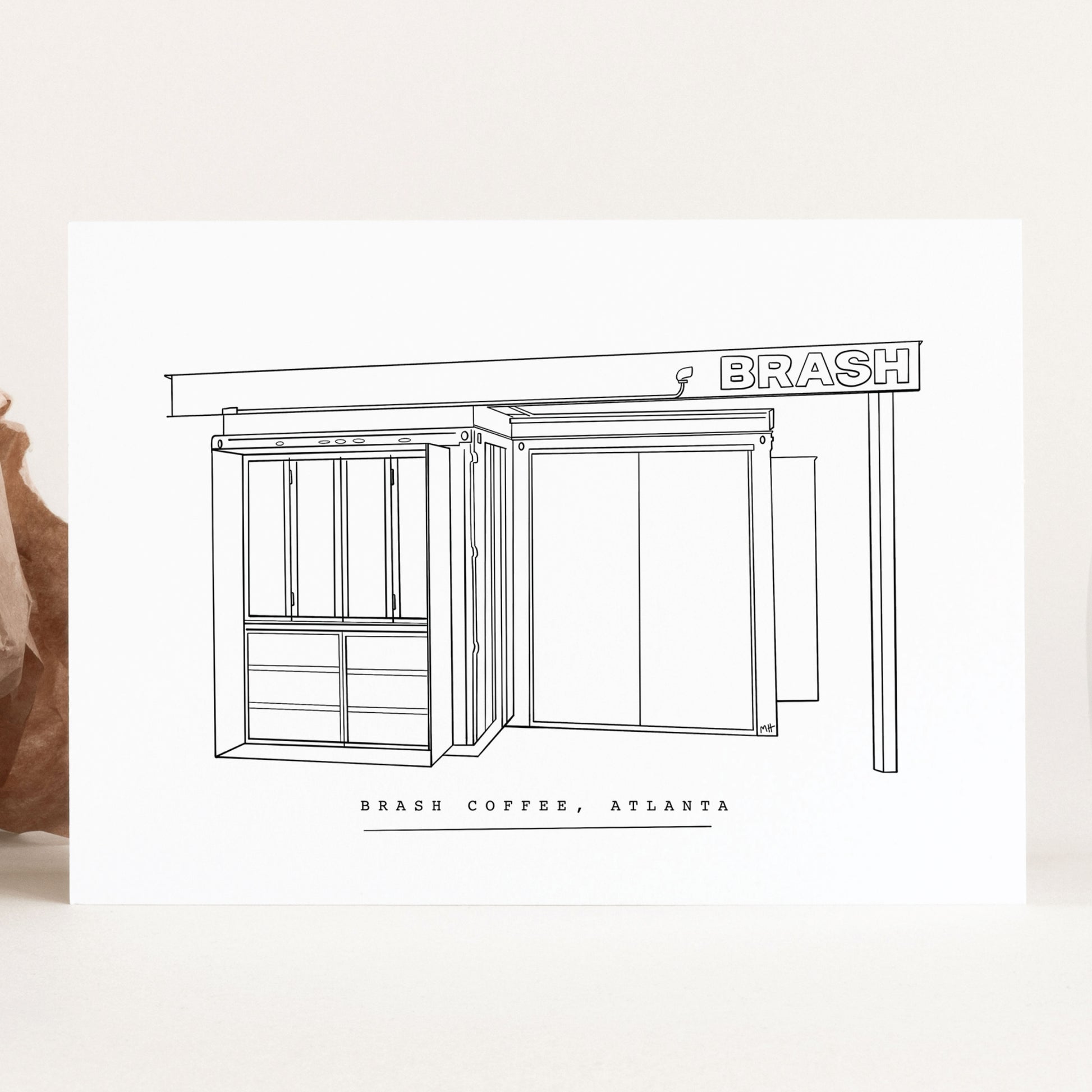 Brash-Coffee-Shop-Atlanta-Restaurant-Line-Art-Print