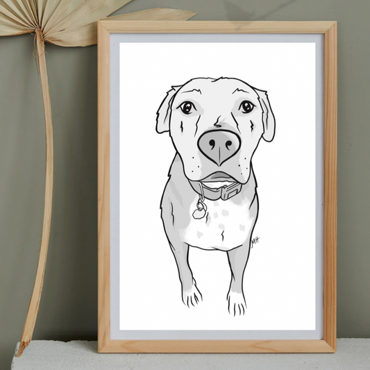 Custom-Dog-Line-Art-Drawing-Digital