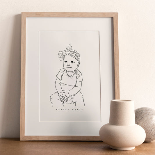 Custom-Portrait-of-Baby-First-Birthday