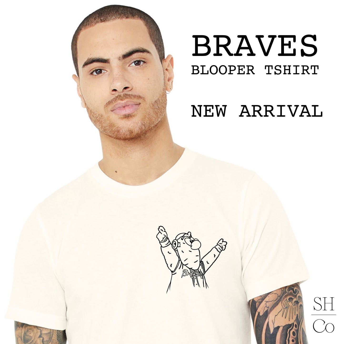 Atlanta Braves Blooper Adult Unisex T-Shirt - Custom Handmade Gameday Gear