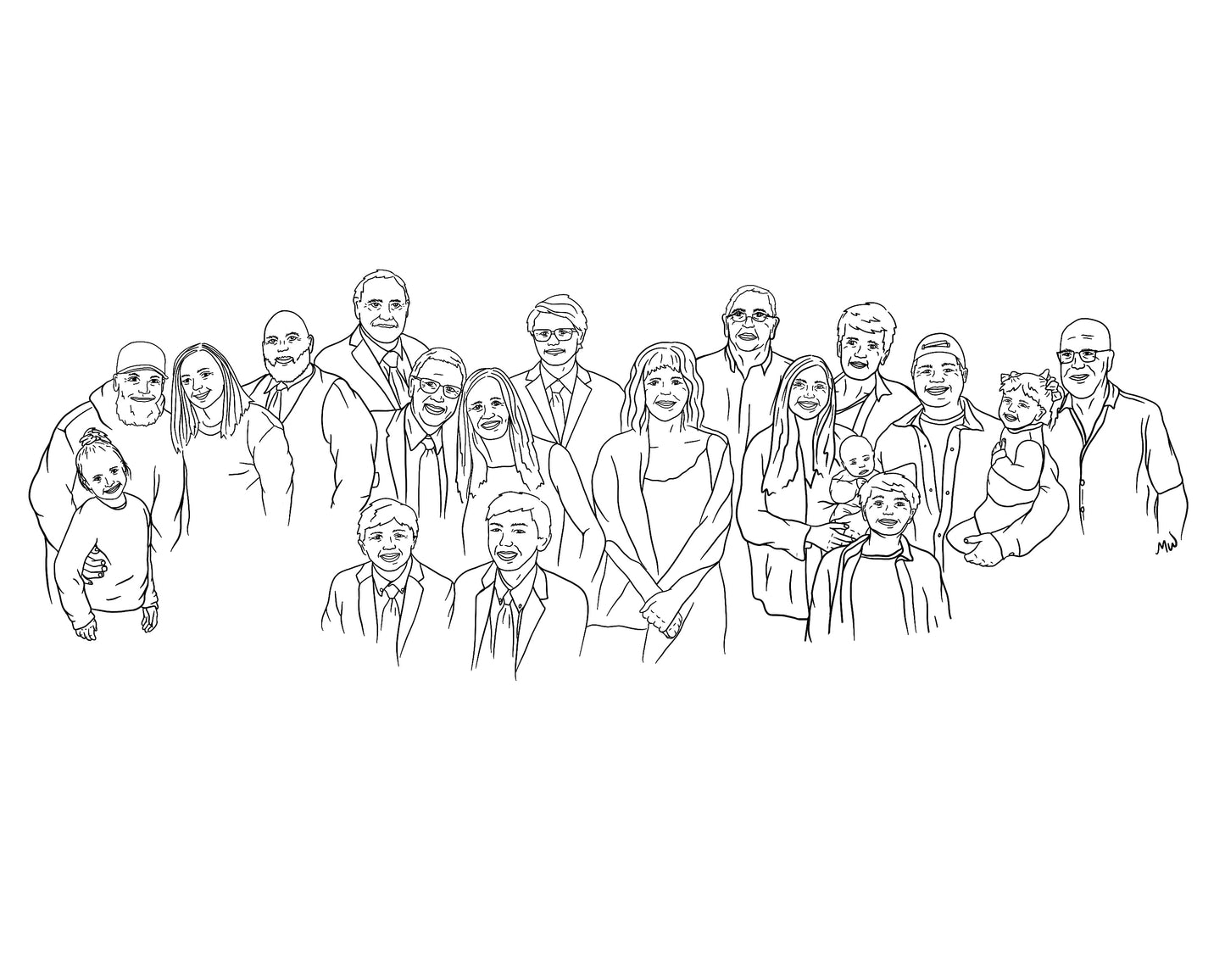 Personalized-Drawing-Family-Reunion-Photo-Line-Portrait