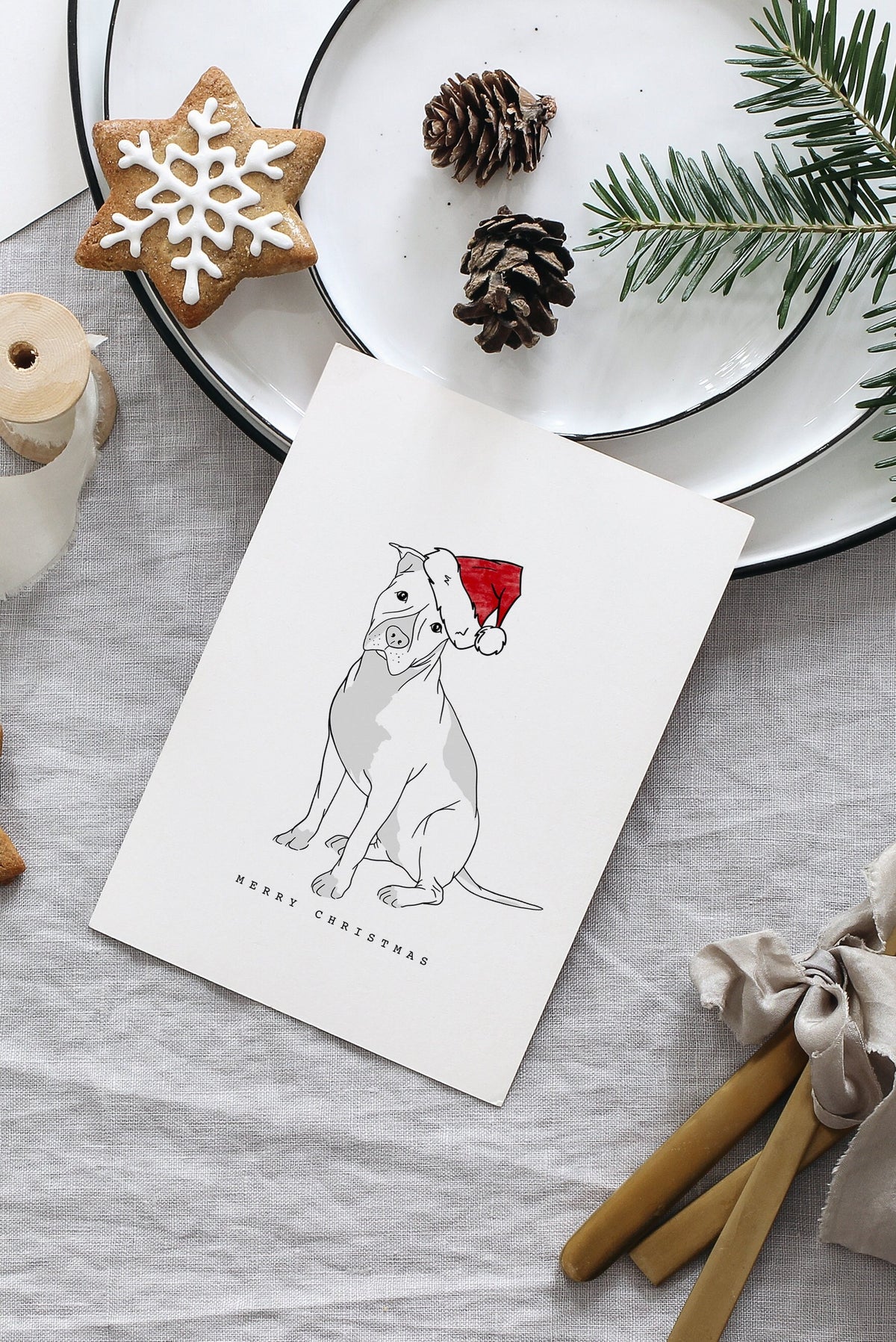 Pitbull Christmas Card Set